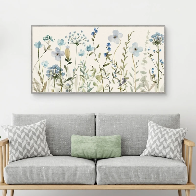 Whimsy Blooms Framed Canvas Art Print