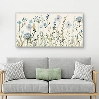 Whimsy Blooms Framed Canvas Art Print