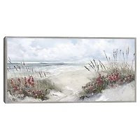 Burgandy Shores Framed Canvas Art Print