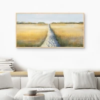 Dune Grass Path Framed Canvas Art Print