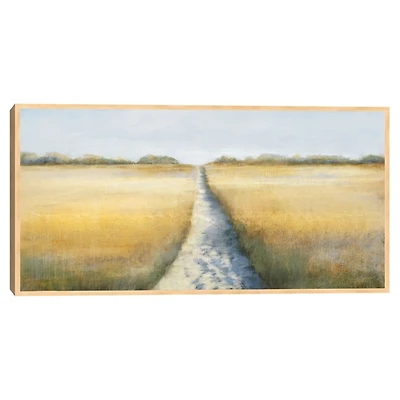 Dune Grass Path Framed Canvas Art Print