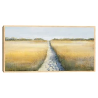 Dune Grass Path Framed Canvas Art Print