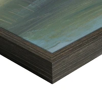 Serene Blue Shore Framed Canvas Art Print