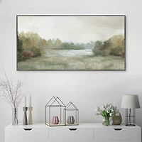 Quiet Valley Framed Canvas Art Print