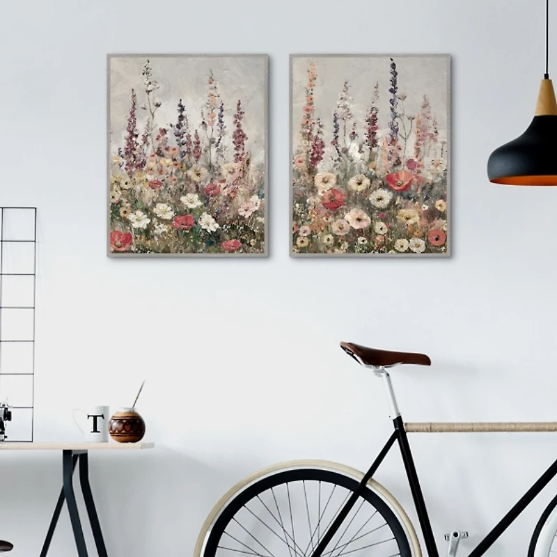 Antique Wilds Framed Canvas Art Prints, Set of 2