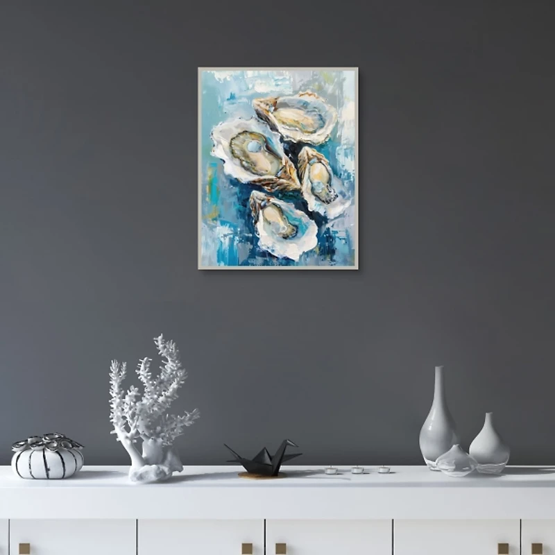 Freshly Shucked Framed Canvas Art Print