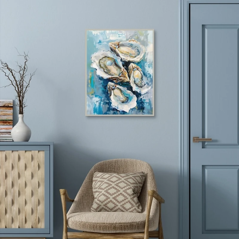 Freshly Shucked Framed Canvas Art Print