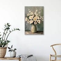 Alabaster Bouquet Framed Canvas Art Print