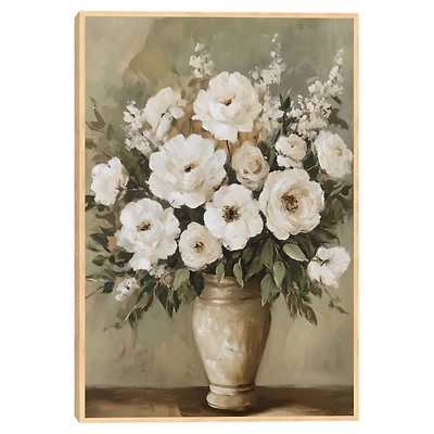 Antique Arrangement Framed Canvas Art Print