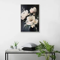 Muted Roses Framed Canvas Art Print