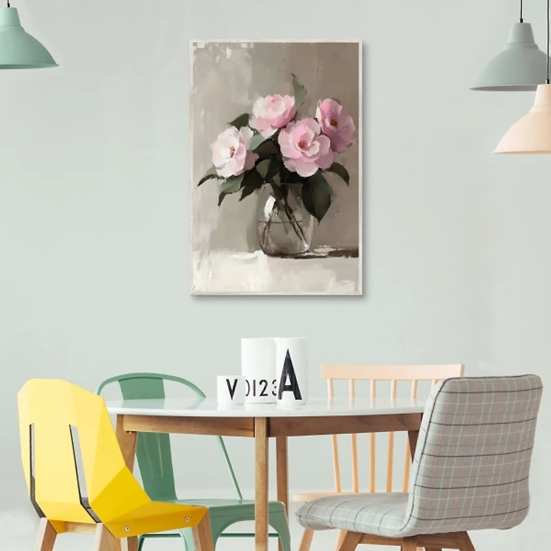 Painted Bouquet Framed Canvas Art Print