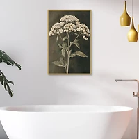 Sophisticated Floral Portrait Framed Canvas Print