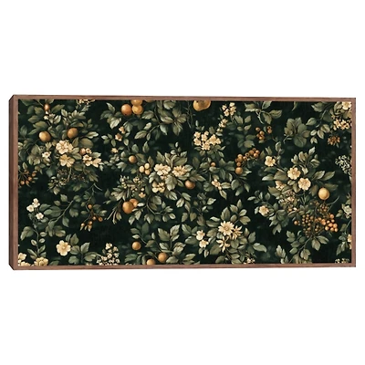 Flowers and Fruit Tapestry II Framed Canvas Print