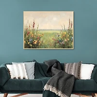 Painted Meadow Framed Canvas Art Print