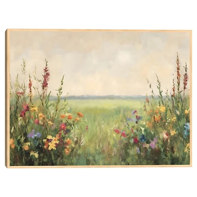 Painted Meadow Framed Canvas Art Print