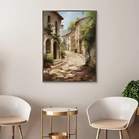 Timeless Village Framed Canvas Art Print