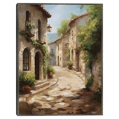 Timeless Village Framed Canvas Art Print