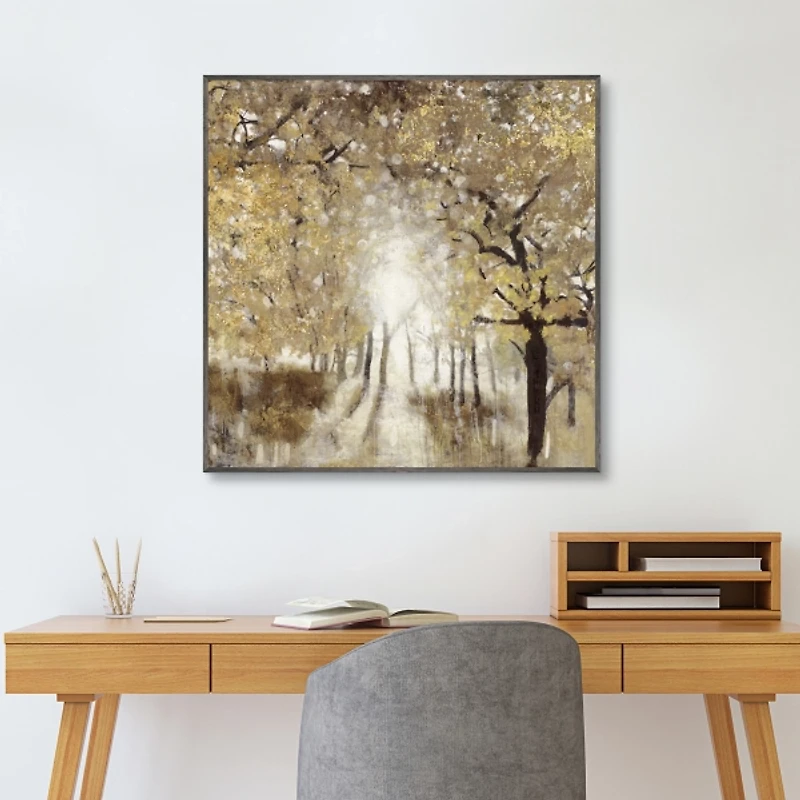 Golden Forest III Framed Canvas Art Print
