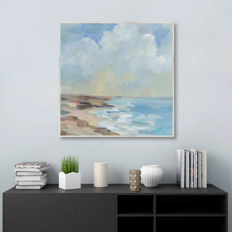 By the Beach Framed Canvas Art Print