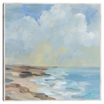 By the Beach Framed Canvas Art Print