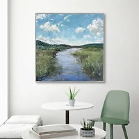 Winding Creek Framed Canvas Art Print