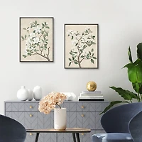 Tree Blossoms Framed Canvas Art Prints, Set of 2
