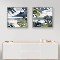 Tropical Vibes Framed Canvas Art Prints, Set of 2