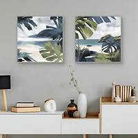Tropical Vibes Framed Canvas Art Prints, Set of 2