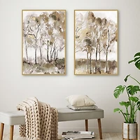 Golden Winds Framed Canvas Art Prints, Set of 2