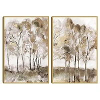 Golden Winds Framed Canvas Art Prints, Set of 2