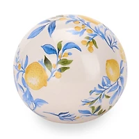 Lemon Print Ceramic Orb