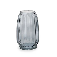 Short Blue Glass Vase