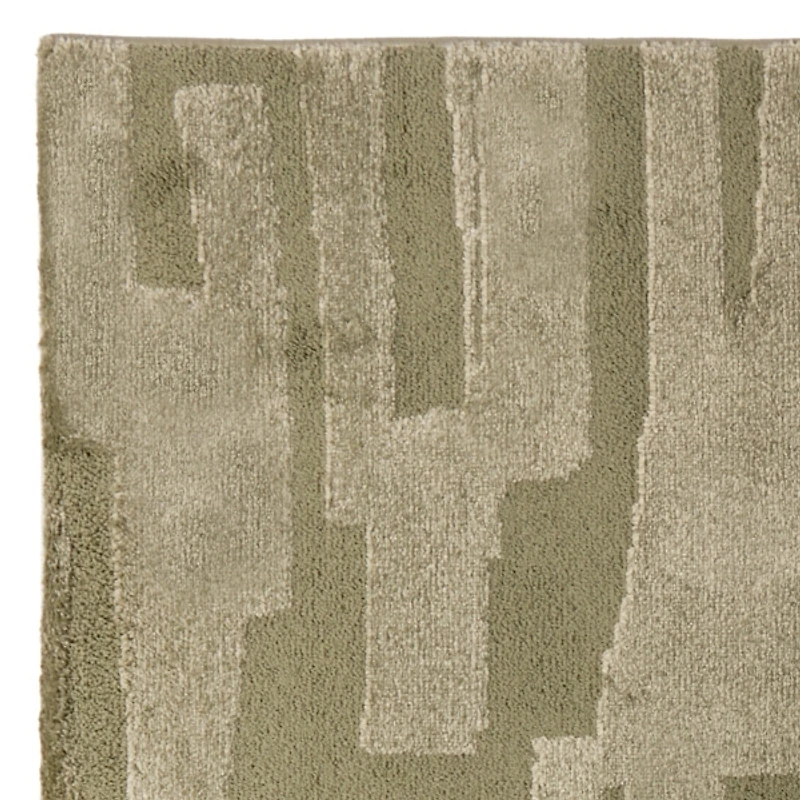 Ellis Green Patterned Area Rug, 5x7