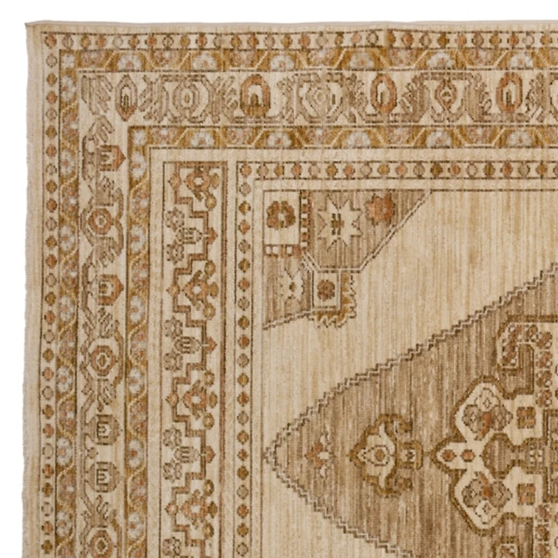 Ivory and Yellow Palmer Area Rug, 5x7