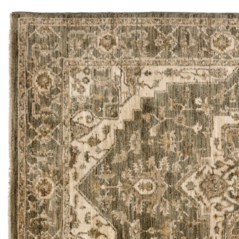 Green Santiago Medallion Area Rug, 5x8