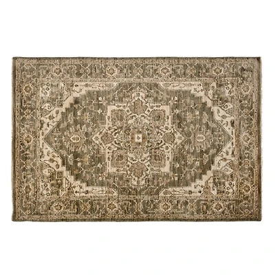 Green Santiago Medallion Area Rug, 5x8