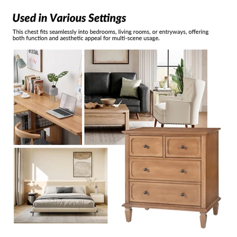 Acorn Hadrian 4-Drawer Charging Chest