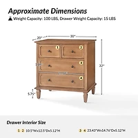 Acorn Hadrian 4-Drawer Charging Chest