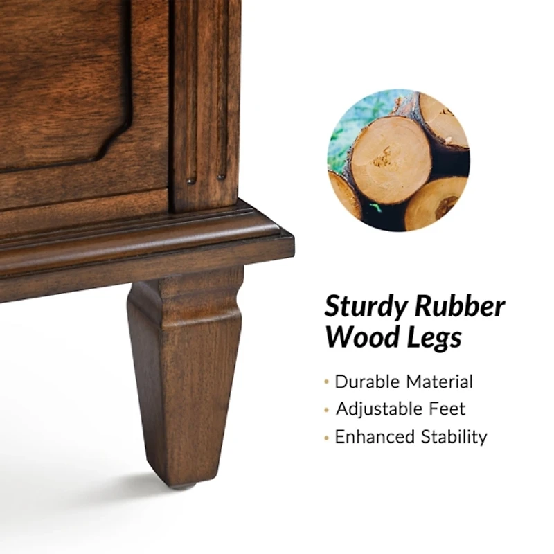 Walnut Hadrian 4-Drawer Charging Chest