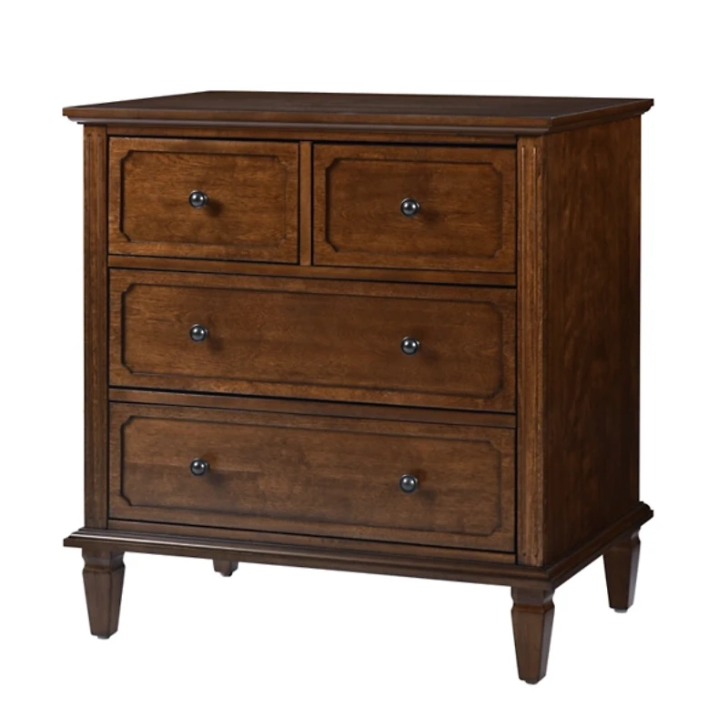 Walnut Hadrian 4-Drawer Charging Chest