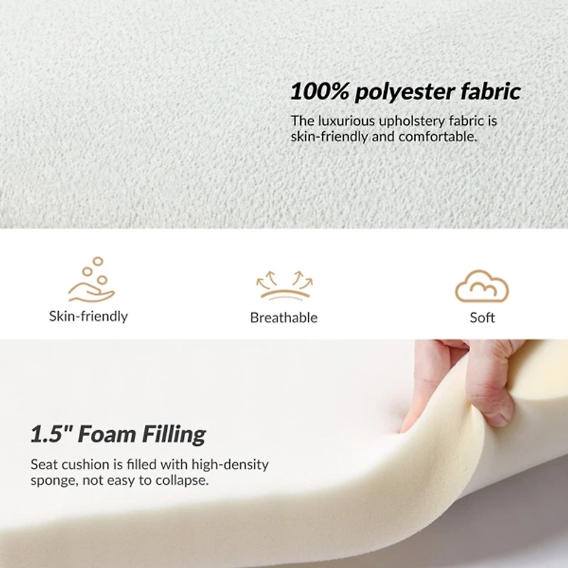 Ivory Severin Upholstered Bench