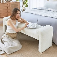 Ivory Severin Upholstered Bench