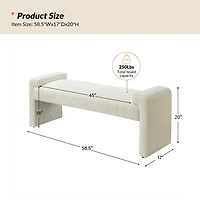 Ivory Severin Upholstered Bench