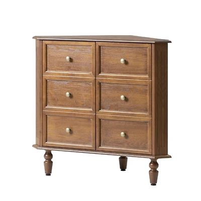 Walnut 2-Door Alex Corner Cabinet