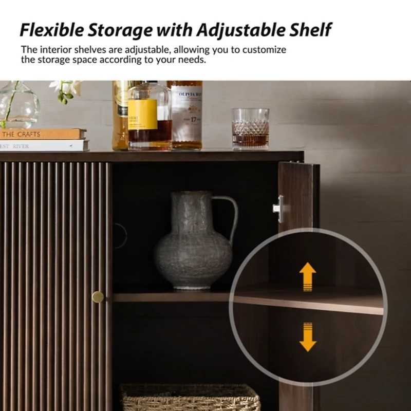 Walnut 2-Door Augusto Cabinet