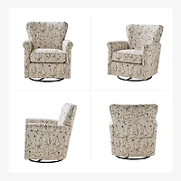 Floral Samantha Upholstered Swivel Chair