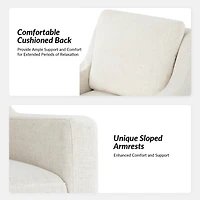 Stanley Ivory Slipcover Swivel Accent Chair