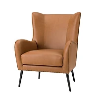 Camel Faux Leather Diomedes Accent Chair