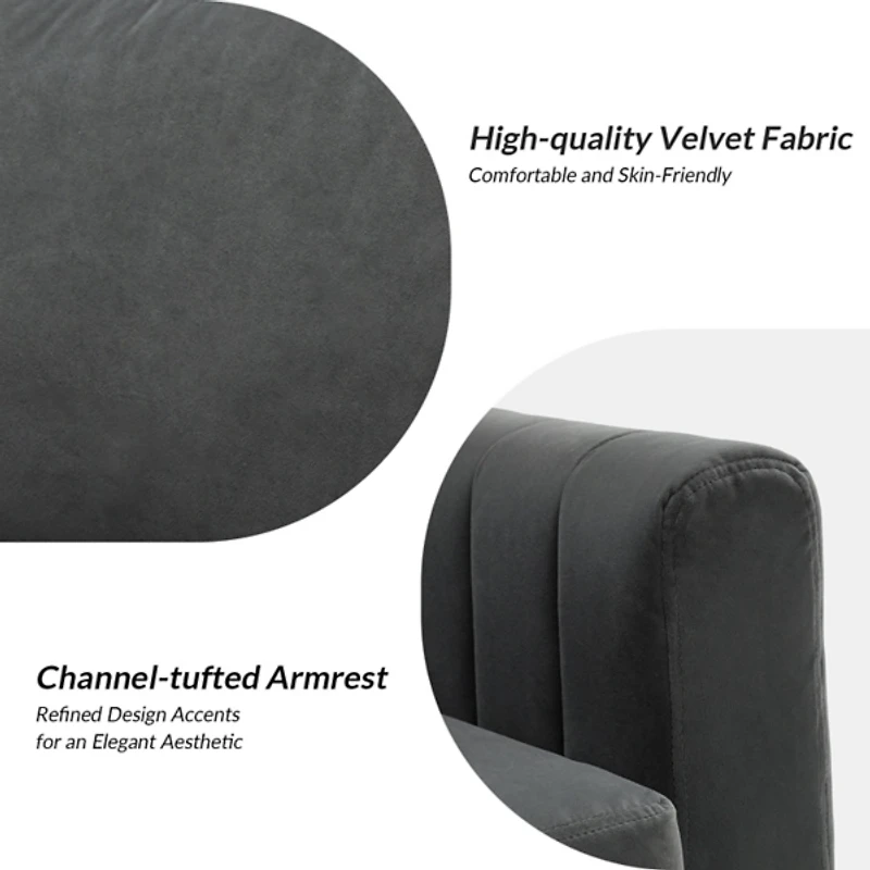 Gray Velvet Cephius Club Chair
