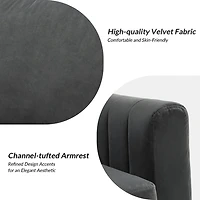 Gray Velvet Cephius Club Chair